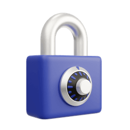 A blue padlock