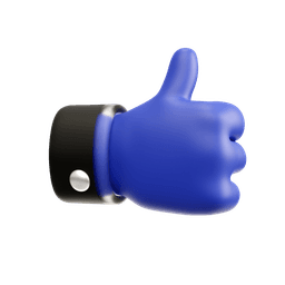 Blue thumbs up