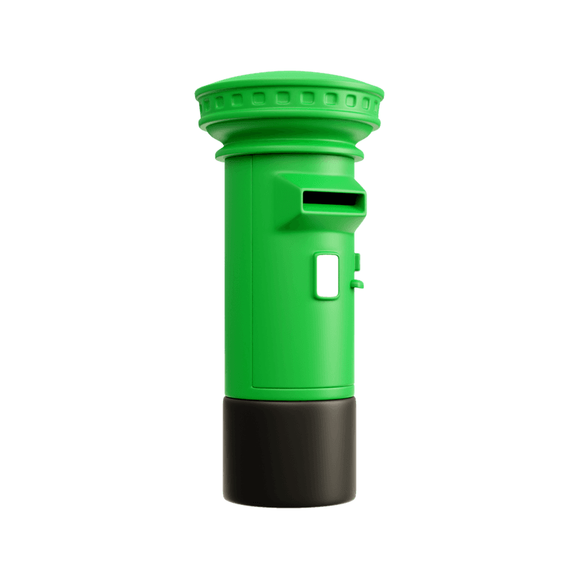 A green mail post