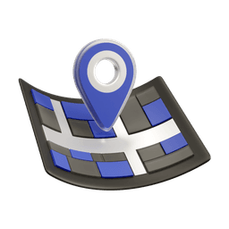 Map icon with a pin on top