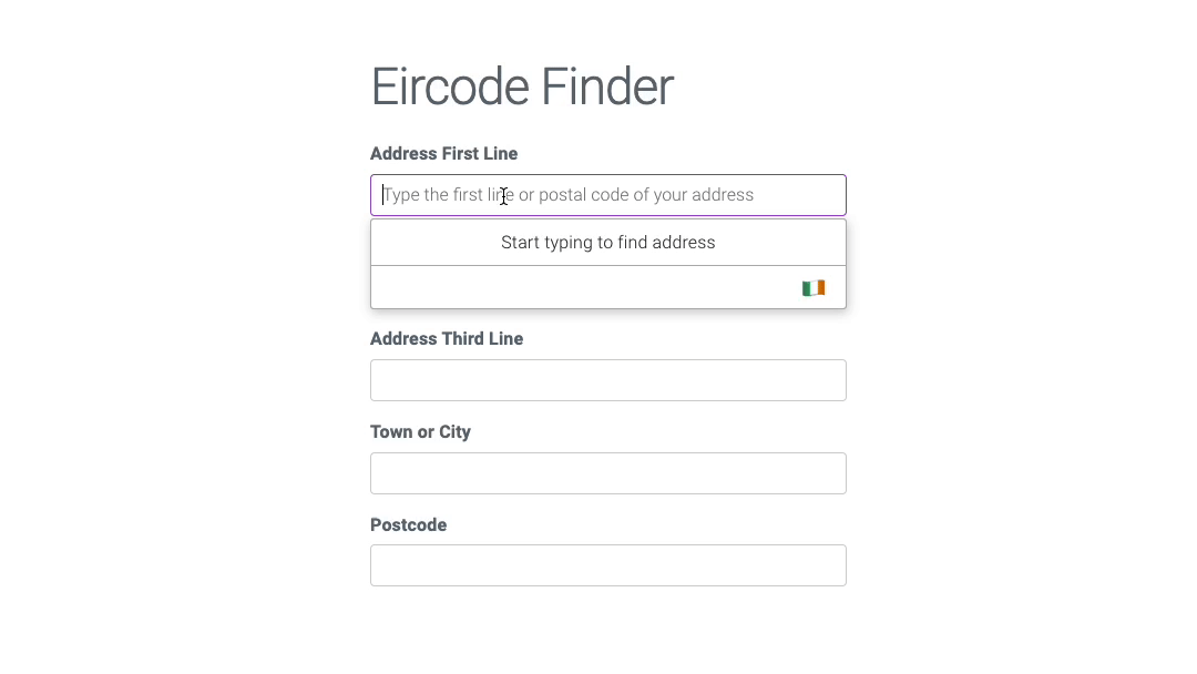 Eircode Address Finder